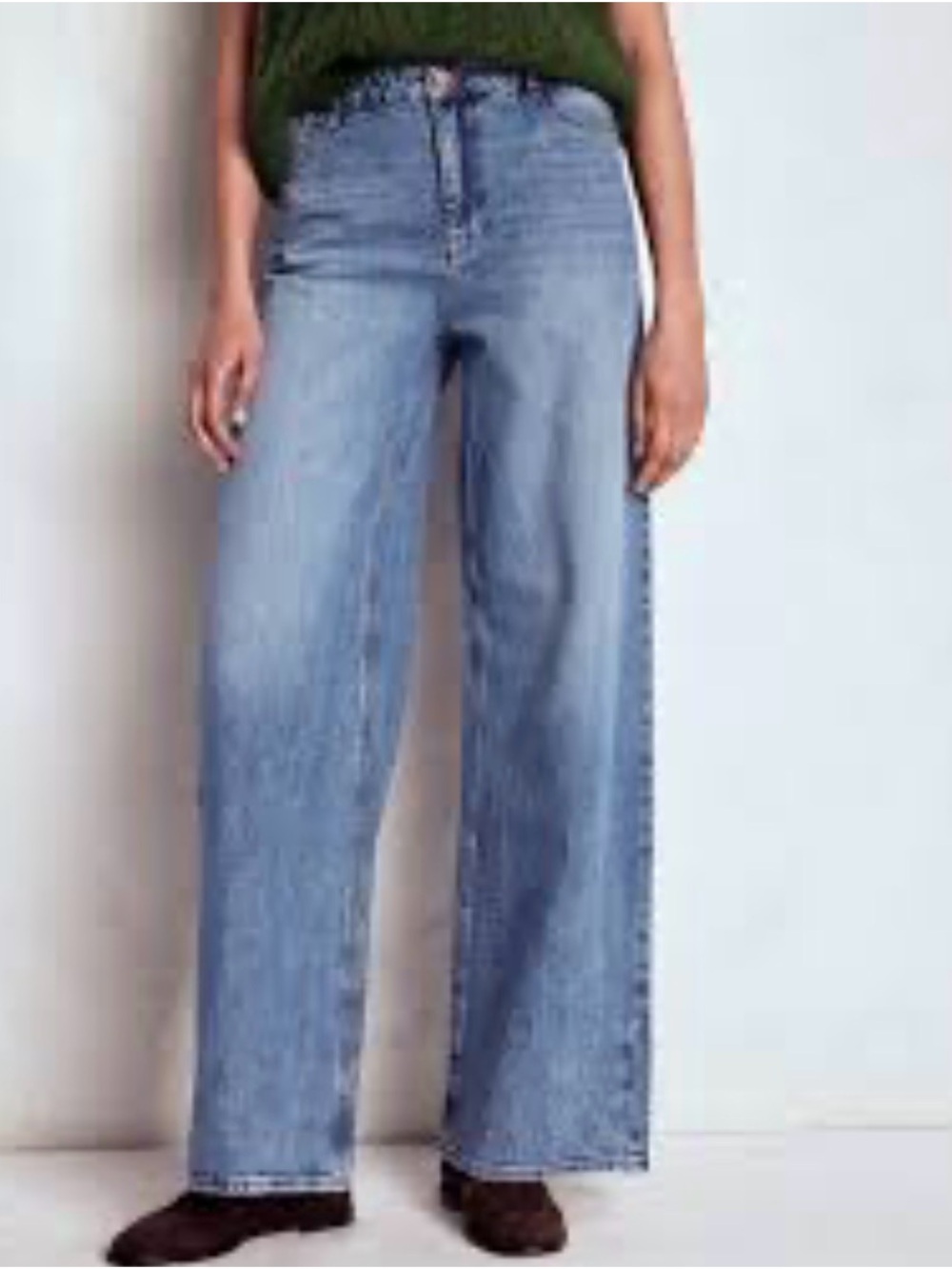 Boden Wide-Leg High-Rise Jeans in Light Blue